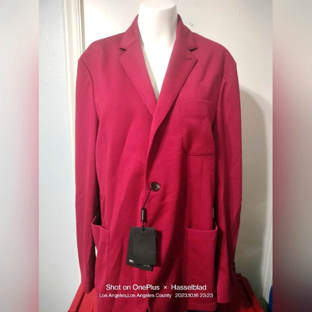 Bugatchi women's blazer sz large color burgundy
